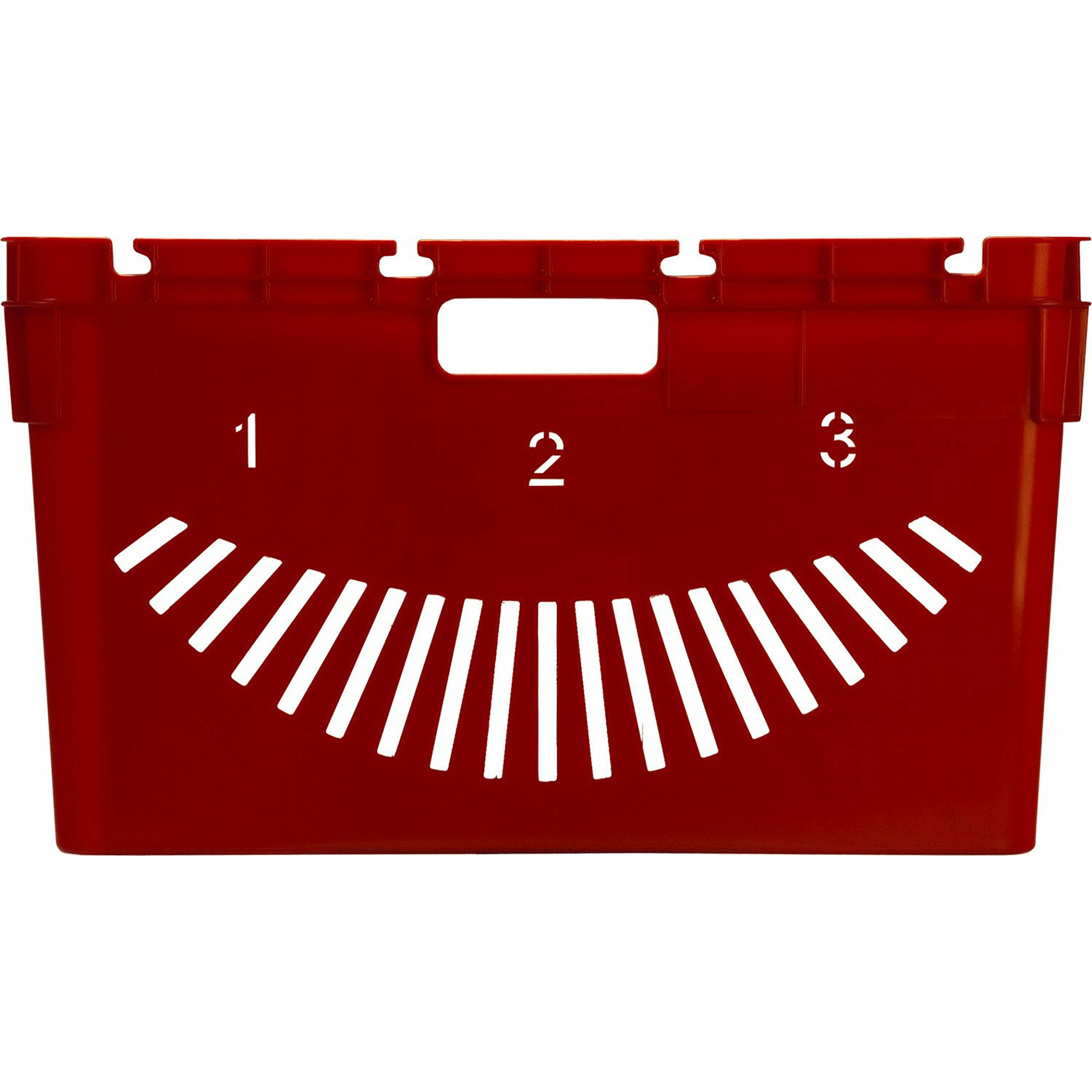 Ящик перфорированный для доставки продуктов 600х400х340 (Арт. 4-6434) (Красный)